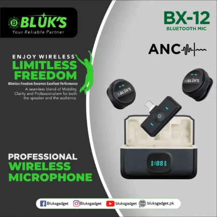 Blucks BX 18 Dual Wireless Lavalier Microphone System.