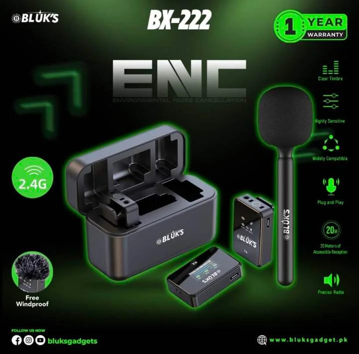 BX-22 Wireless Microphone Price in Pakistan | Noise Reduction MIC