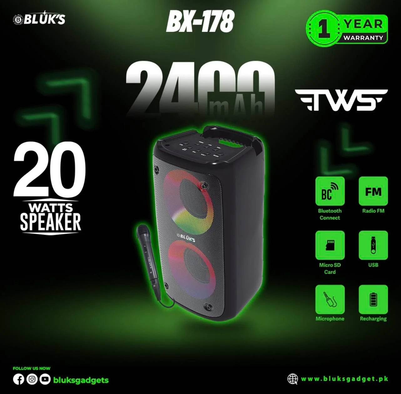 BX-22 Wireless Microphone Price in Pakistan