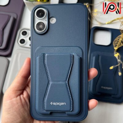 iPhone 13 Pro Max RockGuard Branded Leather Wallet Case with Stand