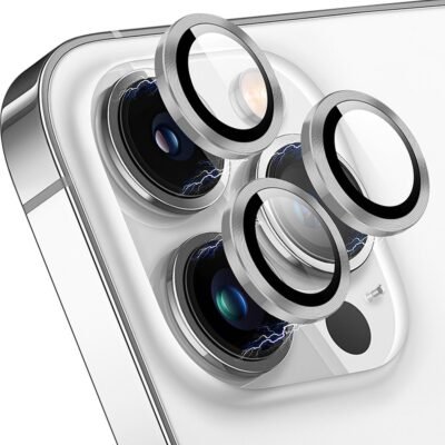LITO Camera Lens Glass Protector for iPhone 15 Pro & 15 Pro Max (Metal Frame / Anti-Scratch / Premium Glass)