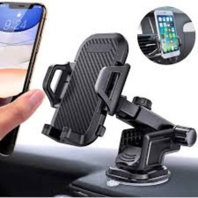 SH-3100 Universal Car Mobile Holder — 360° Rotatable Suction Mount for Dashboard & Windshield
