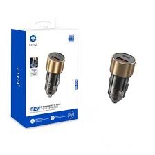 LITO IN-C04 Transparent Metal Dual-Port Car Charger (PD + USB-A, Up to 52W) - Image 4