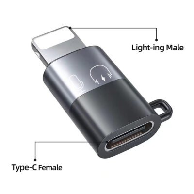 USB-C to Lightning OTG Audio Adapter for Mic & Phone