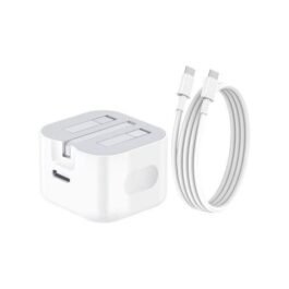Apple 20W Fast Charger with 1 Year Warranty (Serial No Match) + USB-C to C/Lightning Cable